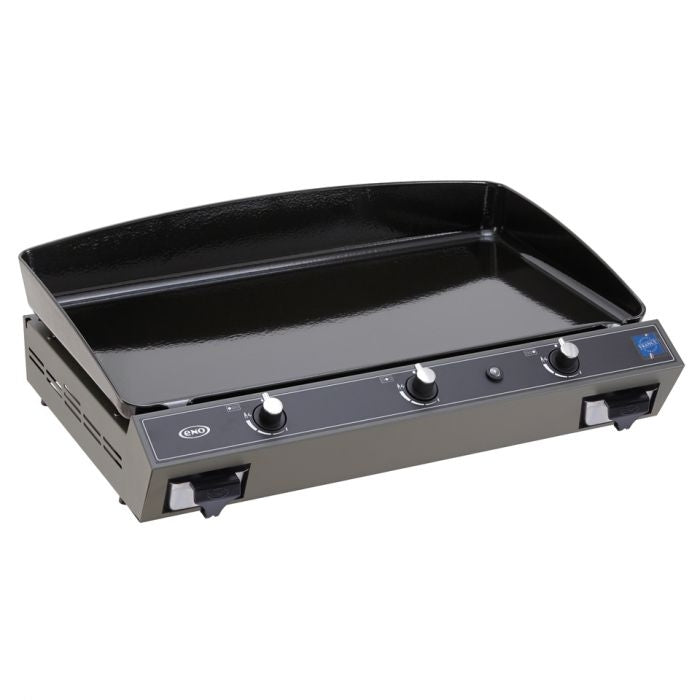 Plancha à trois brûleurs au gaz propane Bergerac - Gris cargo