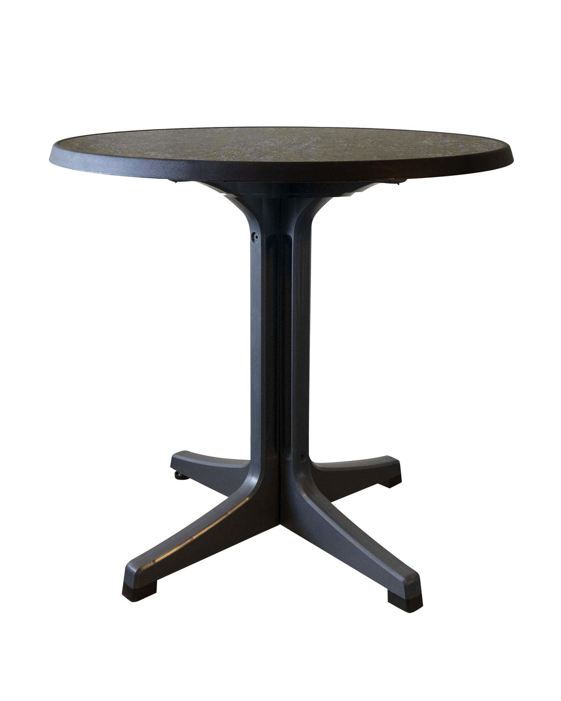 Table d'extérieur ronde Omega 34" - Béton foncé et charbon
