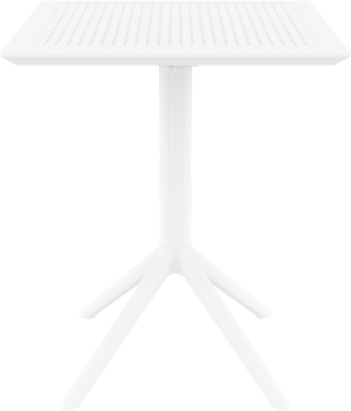 Table en résine carrée pliante Sky 24" - Blanc