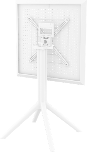 Table en résine carrée pliante Sky 24" - Blanc