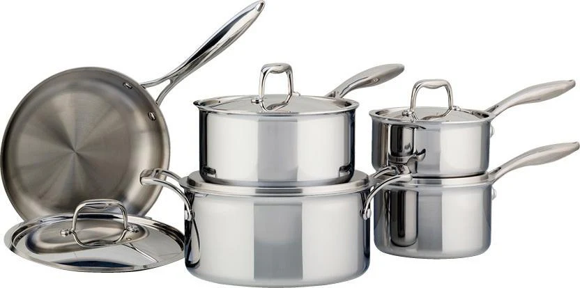 Batterie de cuisine en acier inoxydable 10 pièces – SuperSteel