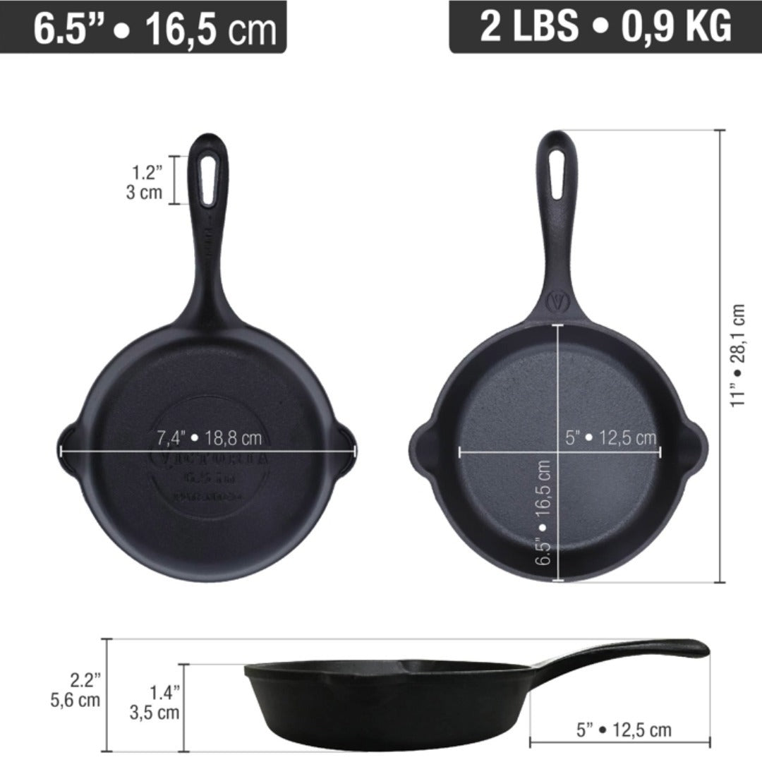 Poêle en fonte 16,5 cm / 6,5 po