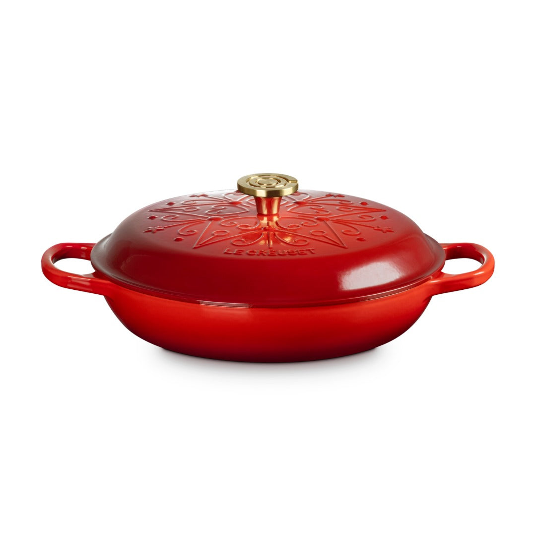 Braisière en fonte émaillée 3,5 L – Collection L’Étoile – Cerise