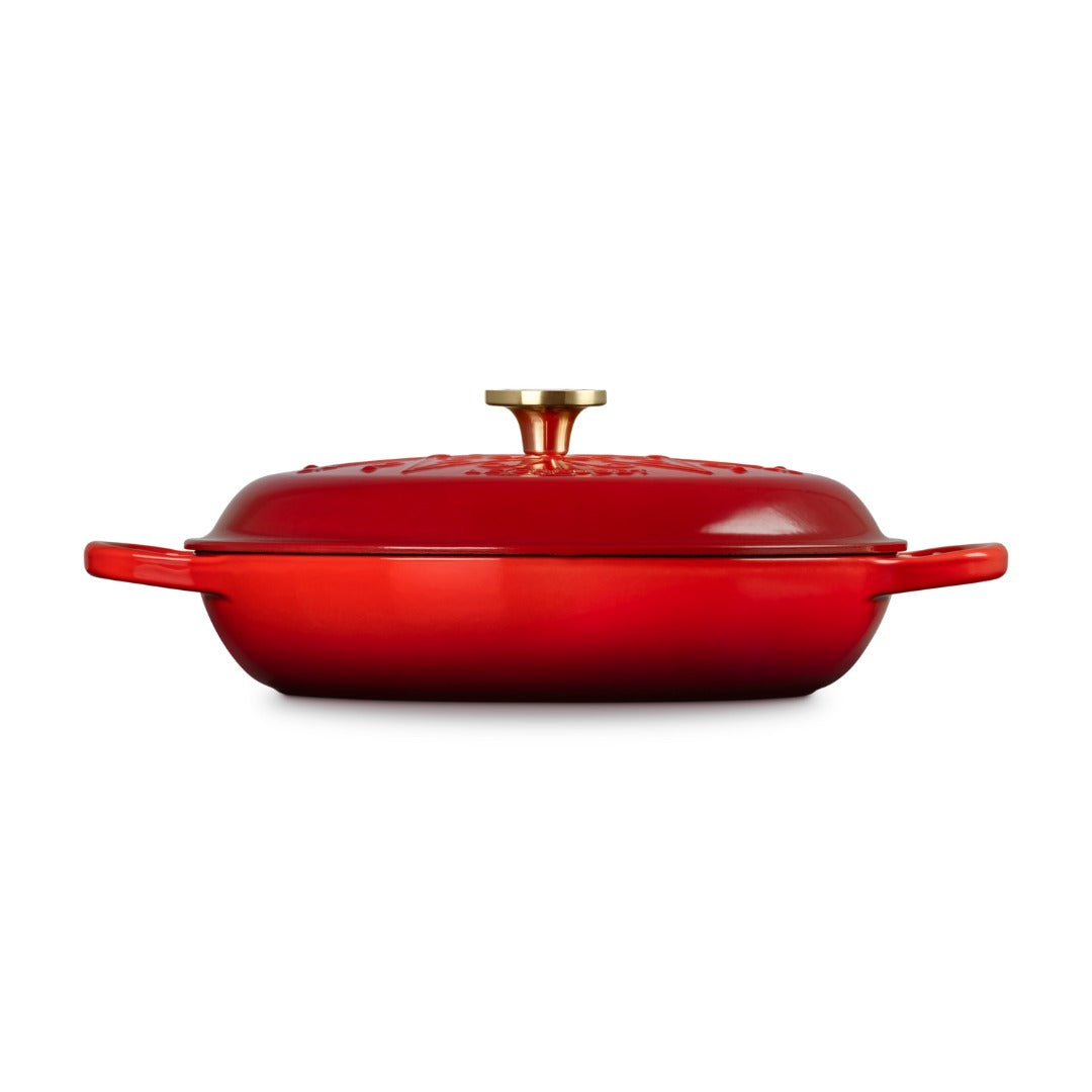 Braisière en fonte émaillée 3,5 L – Collection L’Étoile – Cerise