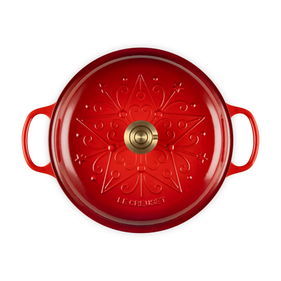 Braisière en fonte émaillée 3,5 L – Collection L’Étoile – Cerise
