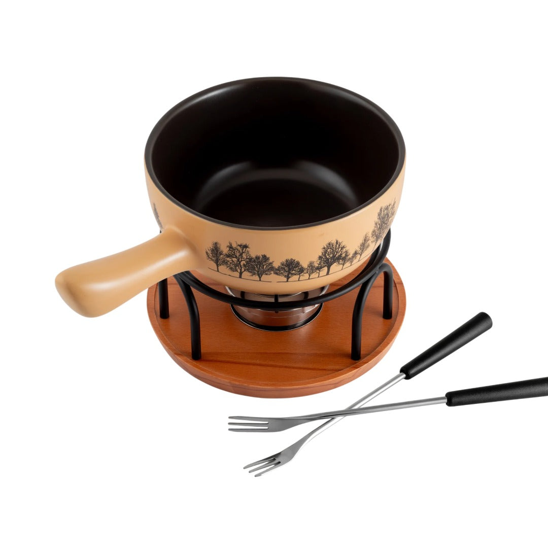 Ensemble pour fondue au fromage en céramique 9 pièces – Jura