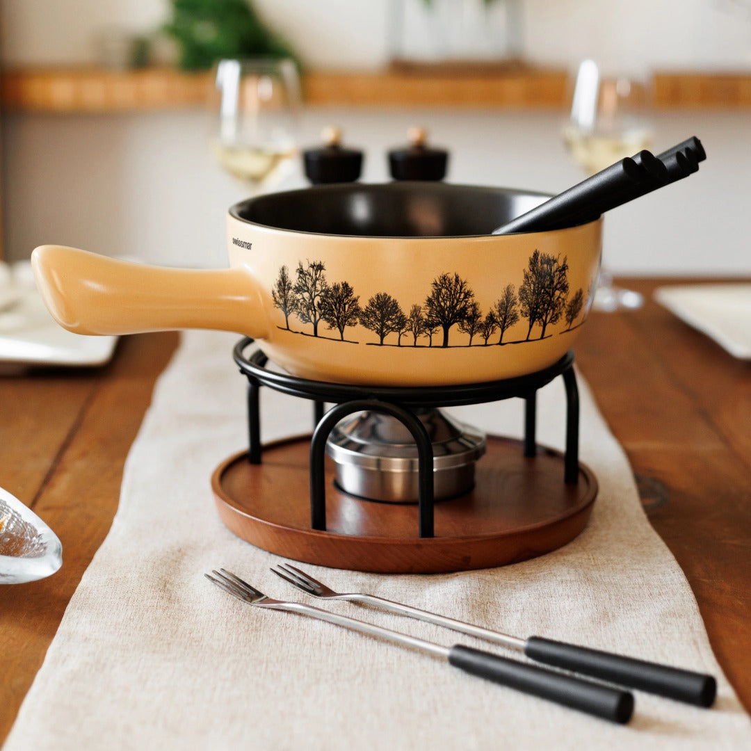 Ensemble pour fondue au fromage en céramique 9 pièces – Jura