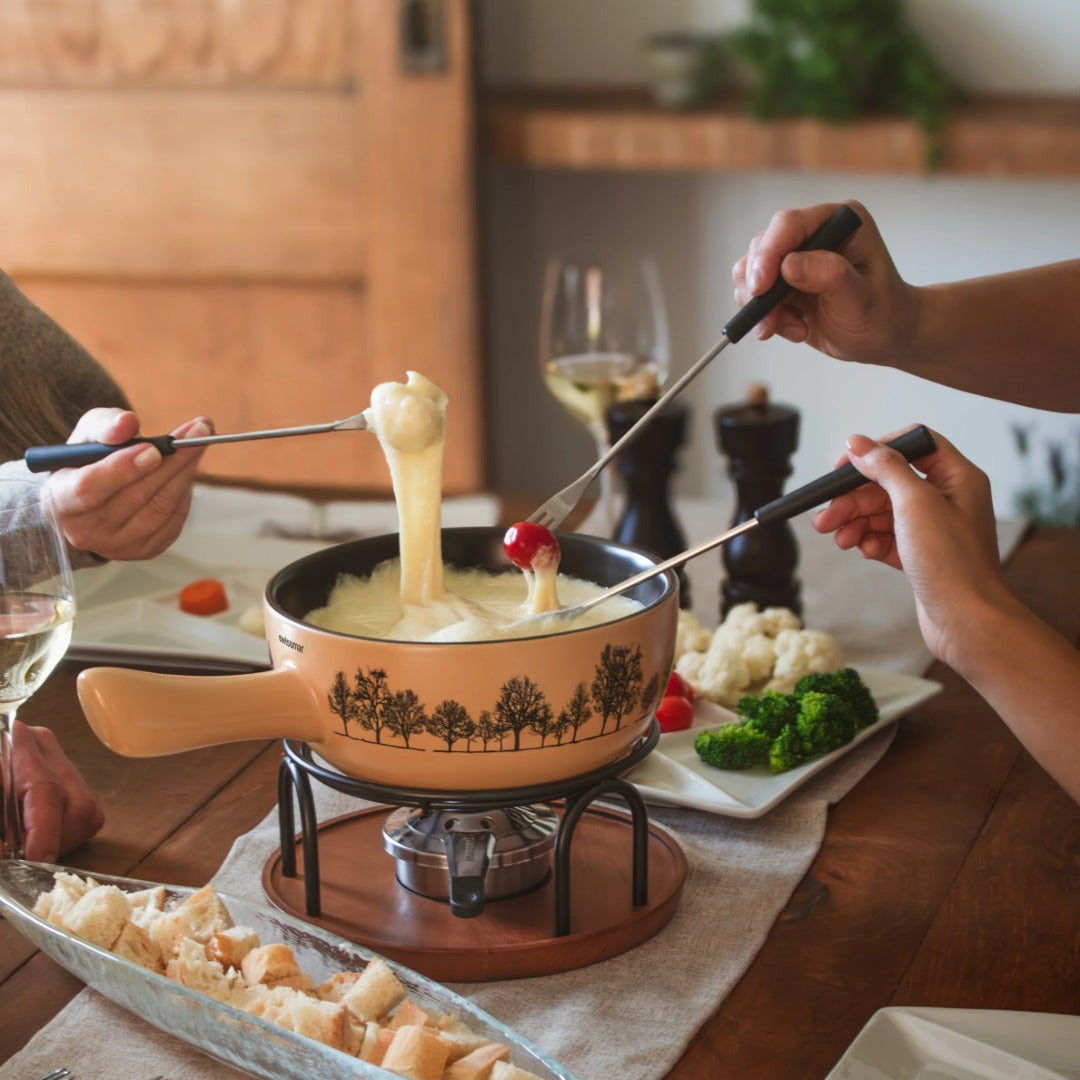 Ensemble pour fondue au fromage en céramique 9 pièces – Jura