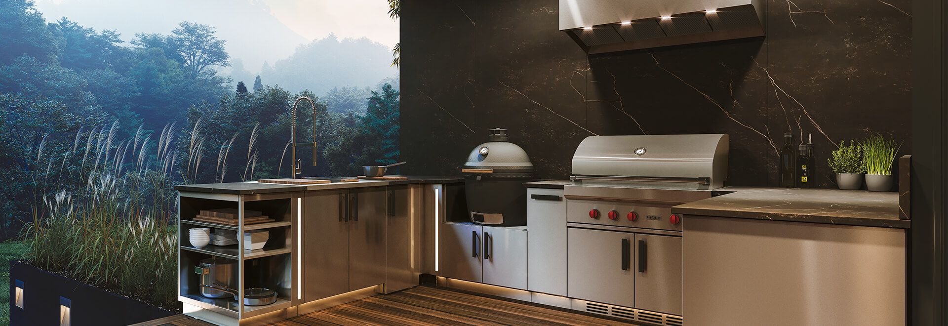 Cuisines d’extérieur Home Refinements : sublime cuisine dans sa cour