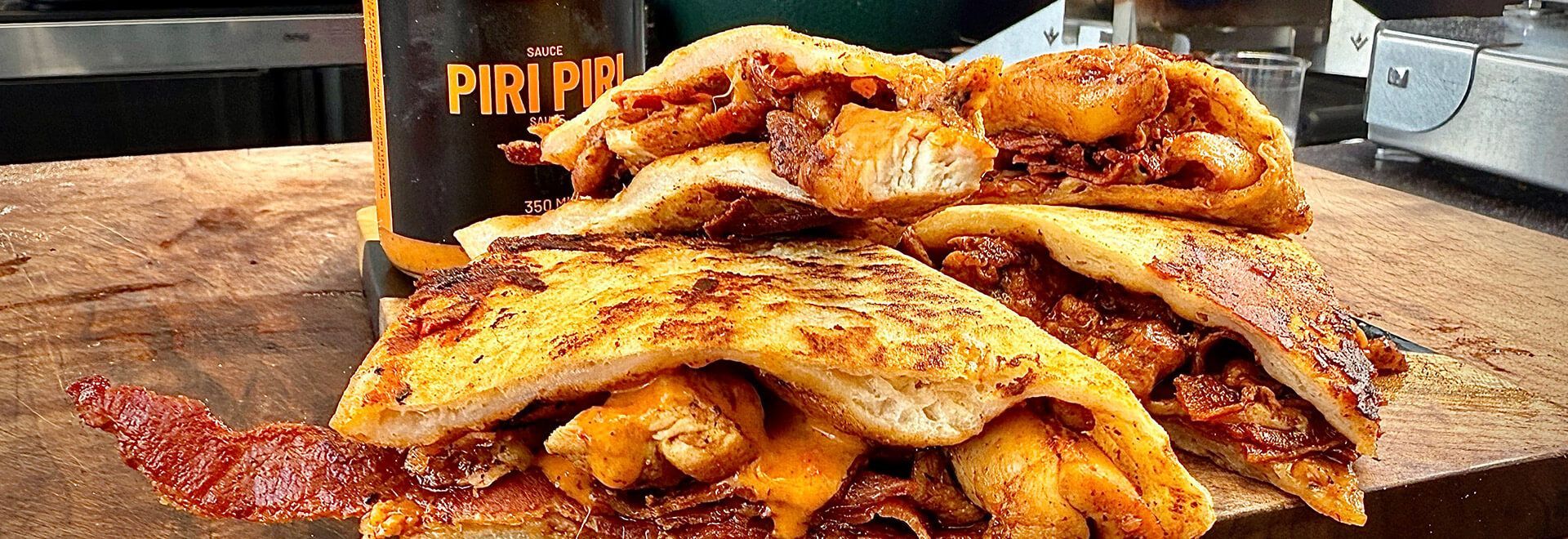 Piri Piri Chicken and Bacon Pizza Quesadilla