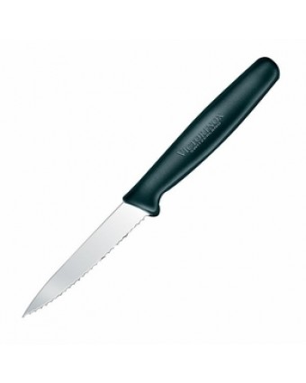 Couteau d'office dentelé 3,25" - Noir