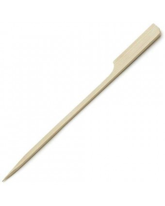 Bâtonnets à tête plate en bambou 7"