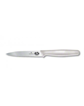 Couteau d’office dentelé 4" - Blanc