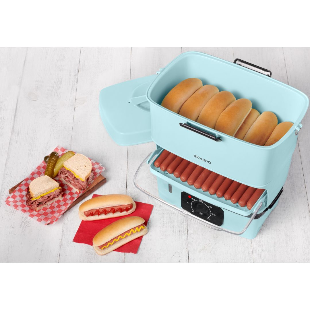 Cuiseur à vapeur électrique pour hot-dogs