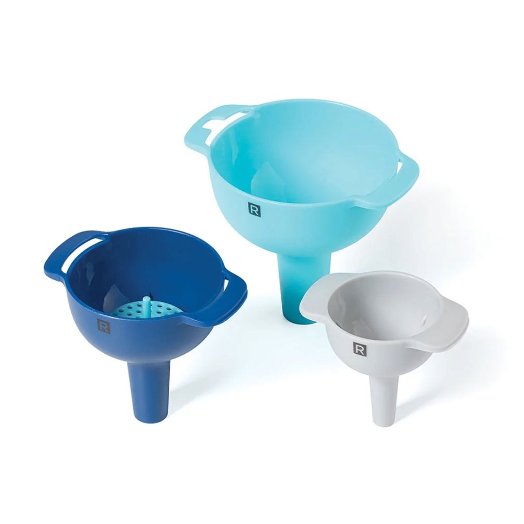 Set of Three Plastic Funnels