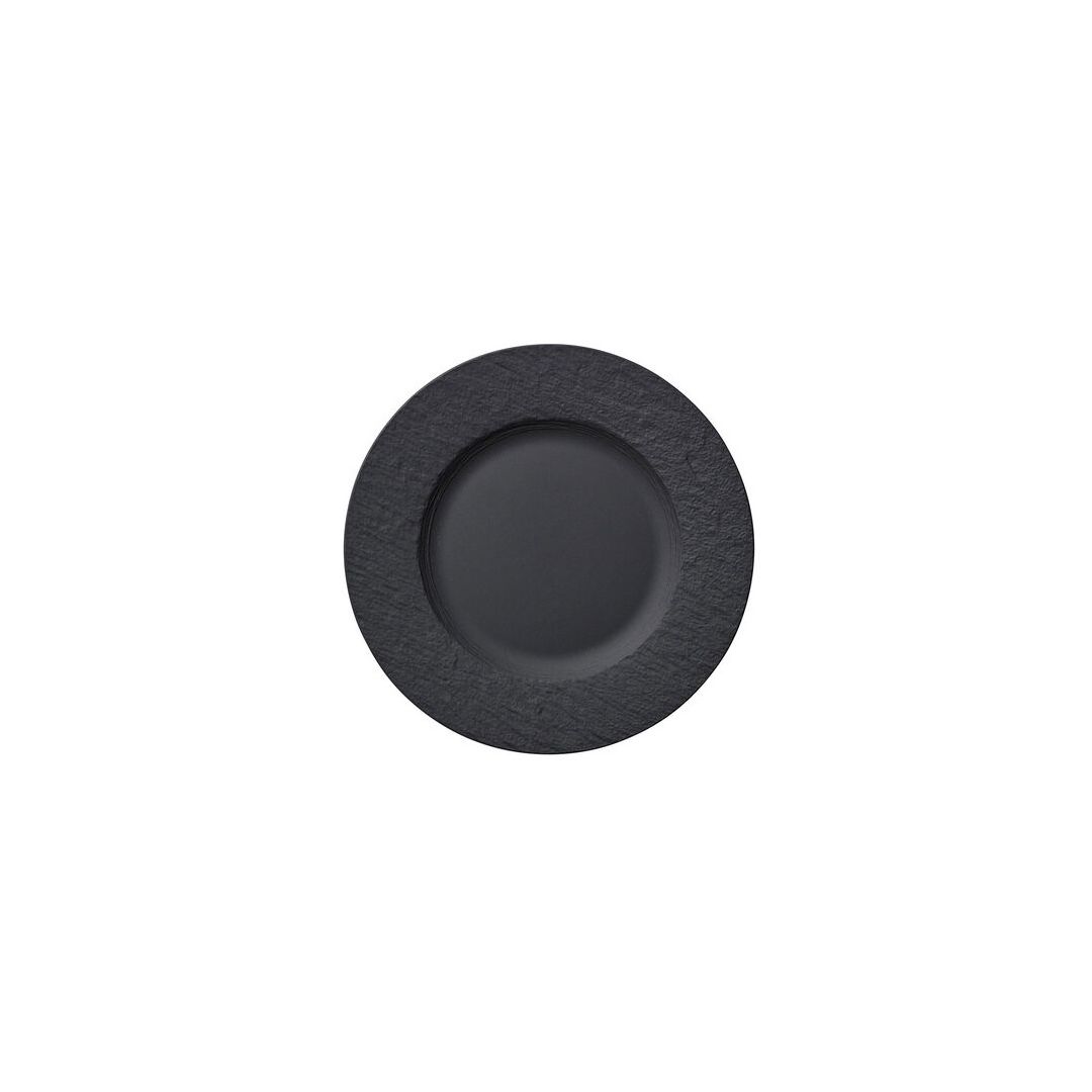 8.5" Round Plate - Manufacture Rock Black Gray