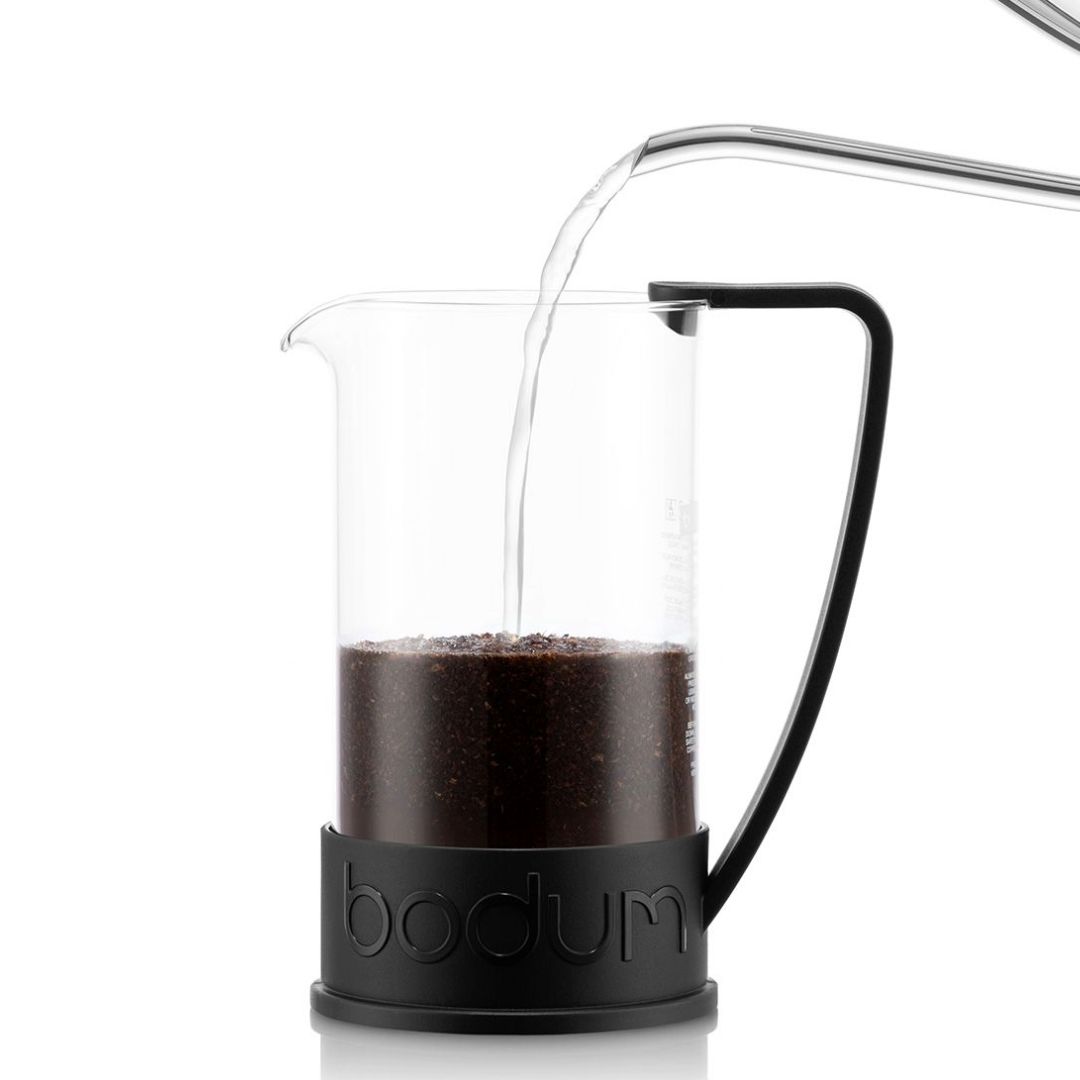 Brazil 8-Cup Glass French Press Coffee Maker - Black