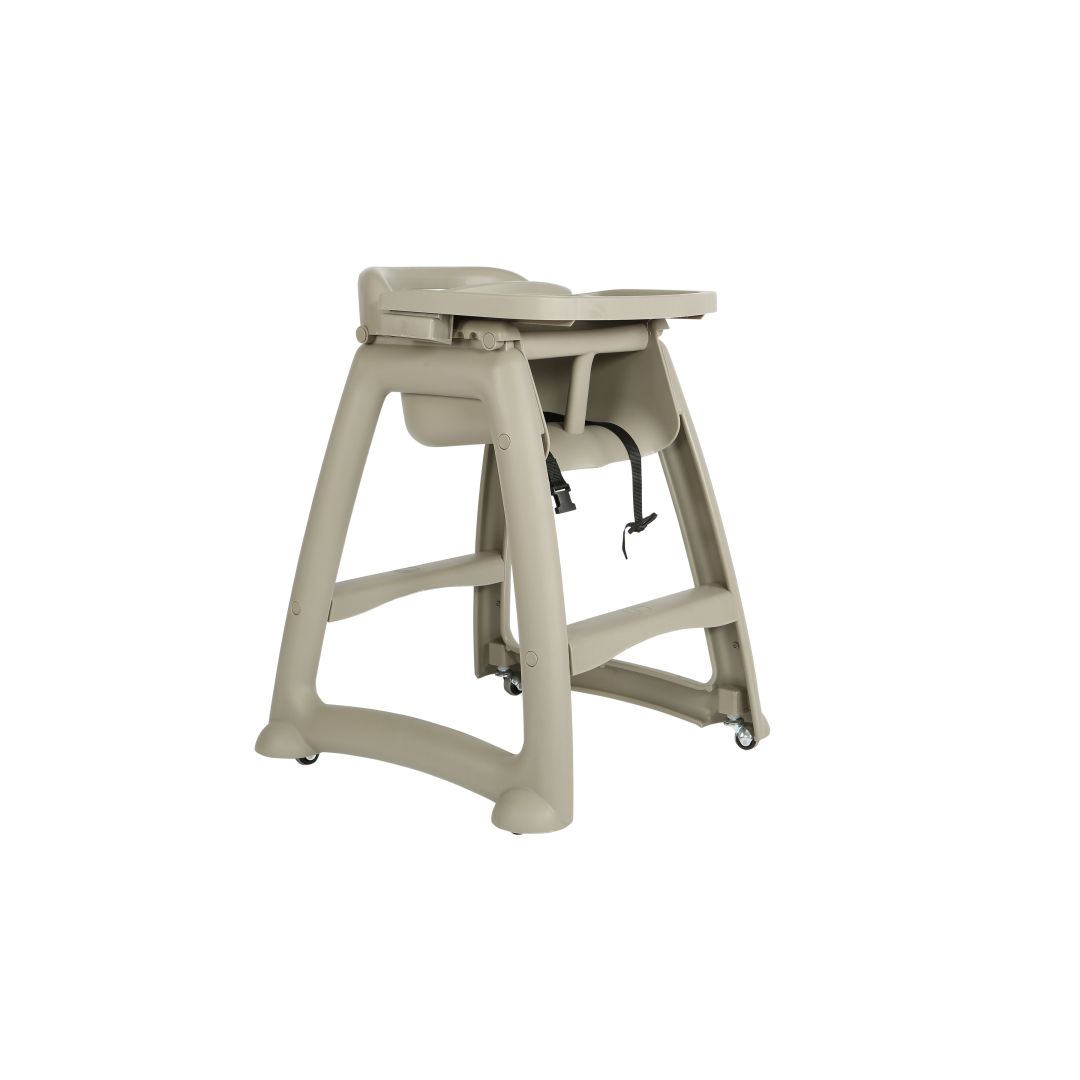 Plastic High Chair with Tray and Casters