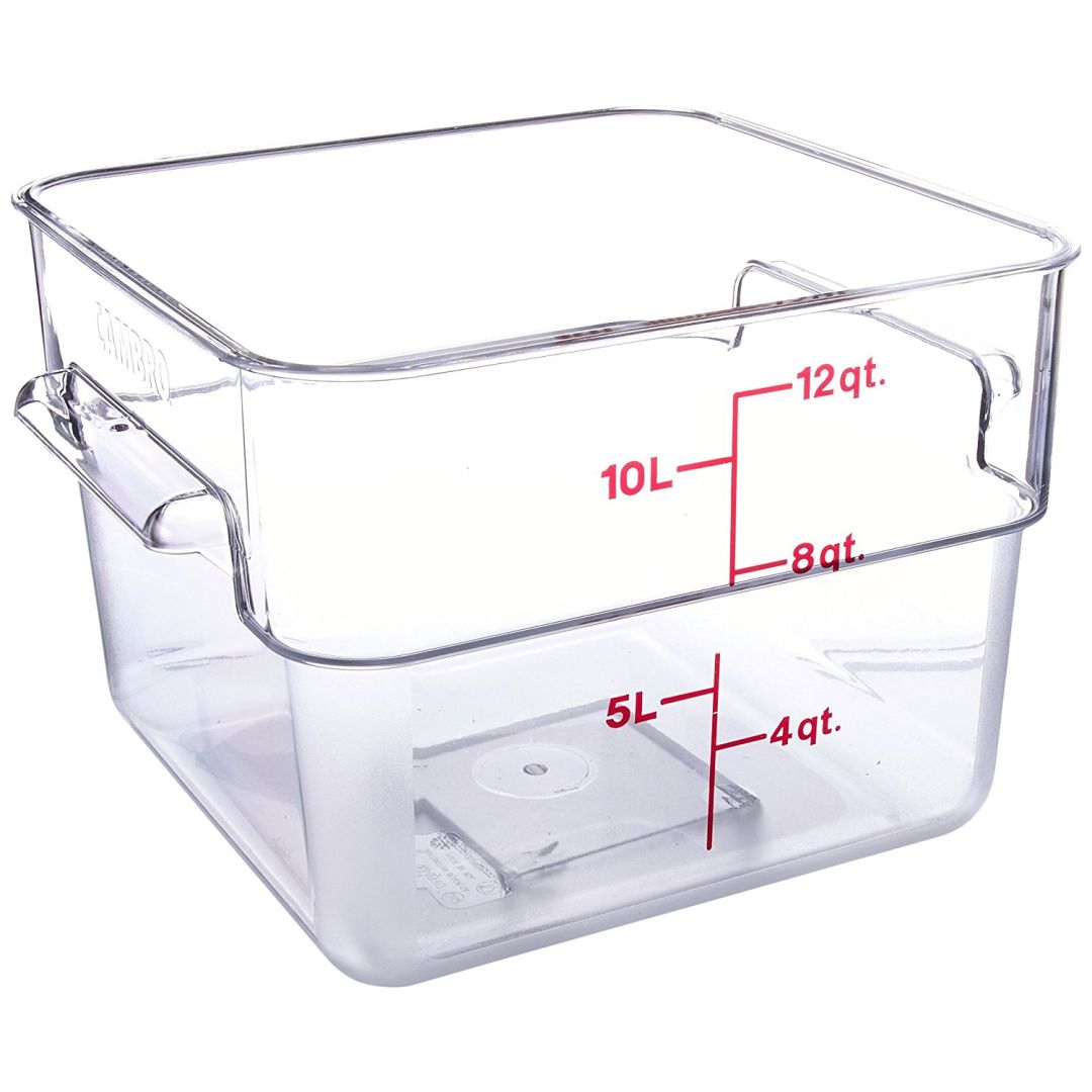 11.4 L Square Graduated Container - Clear