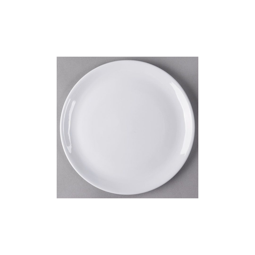 Assiette coupée ronde en porcelaine blanche Royal Rideau de 12 po Slenda