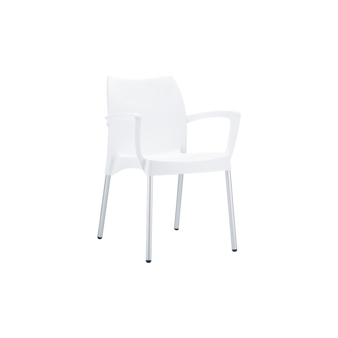 Chaise en résine Vita - Blanc