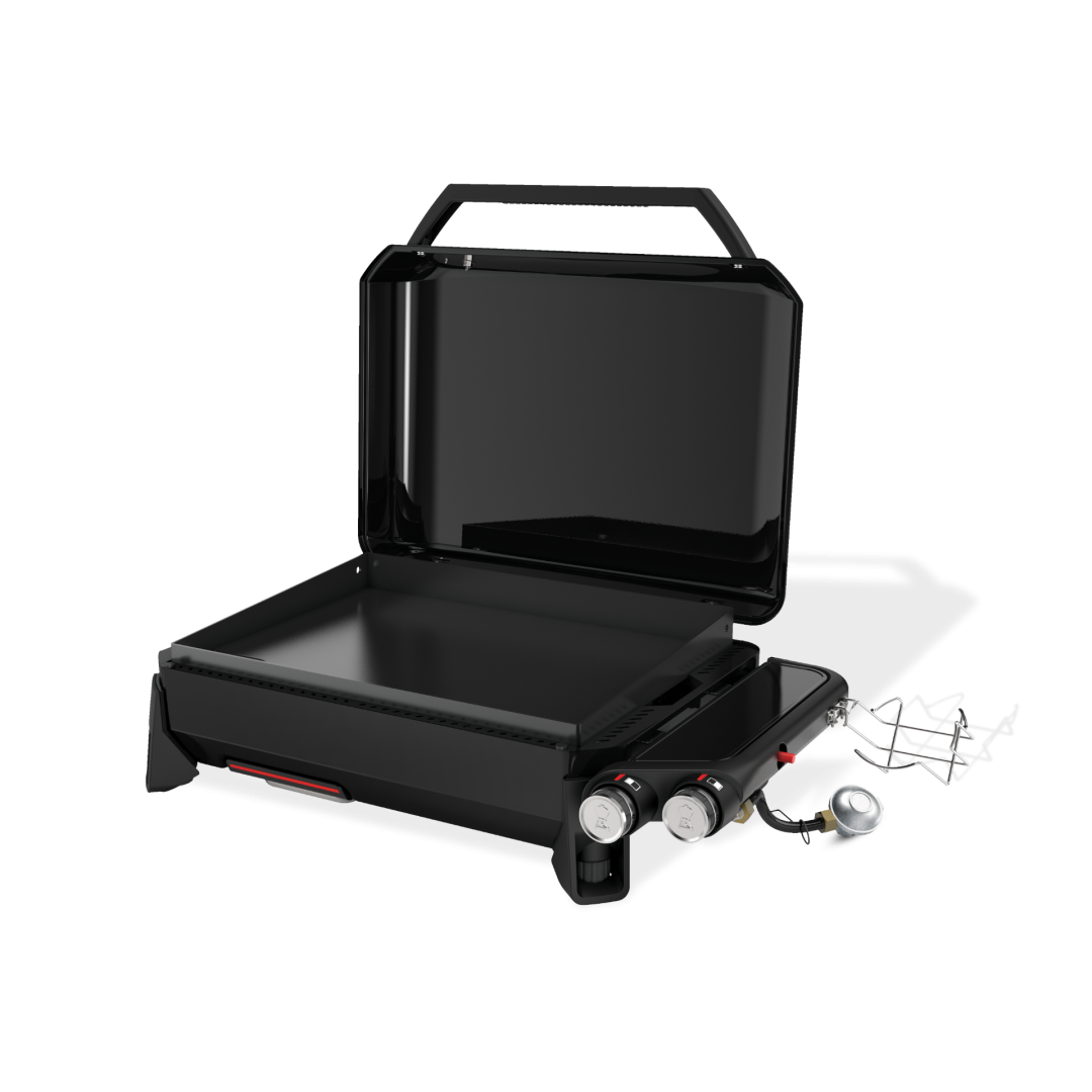 22" Traveler Portable Two-Burner Griddle - Propane Gas