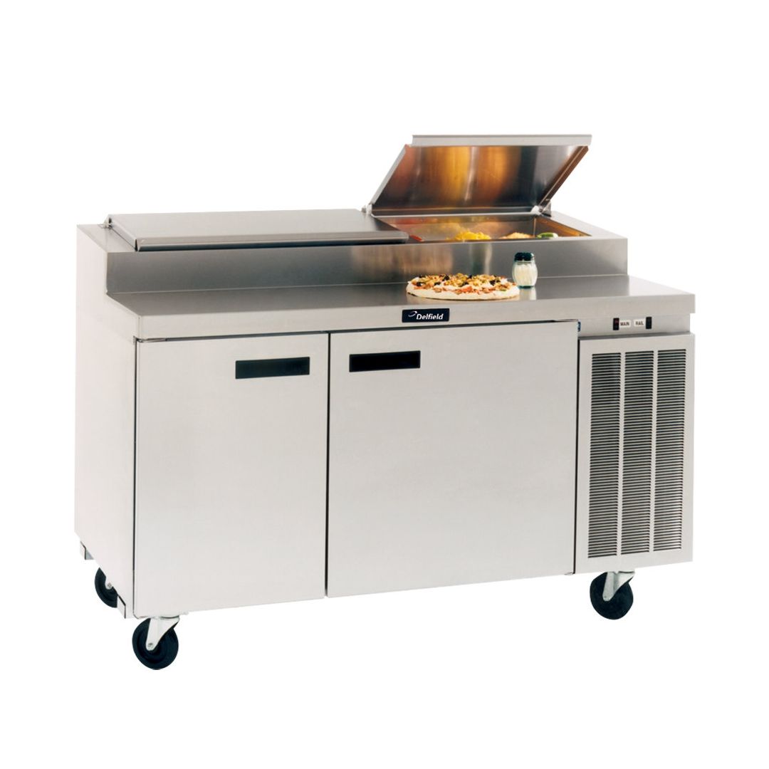 60" Refrigerated Pizza Prep Table - 14 Food Pans