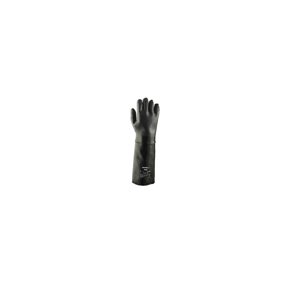 Paire de gants en néoprène taille 10 AlphaTec 18" - Noir
