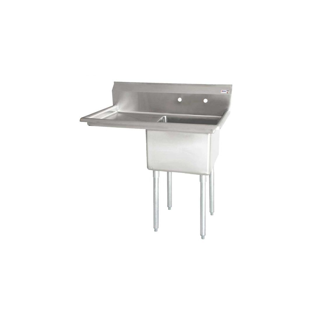 24" Single Sink with Left Drainboard