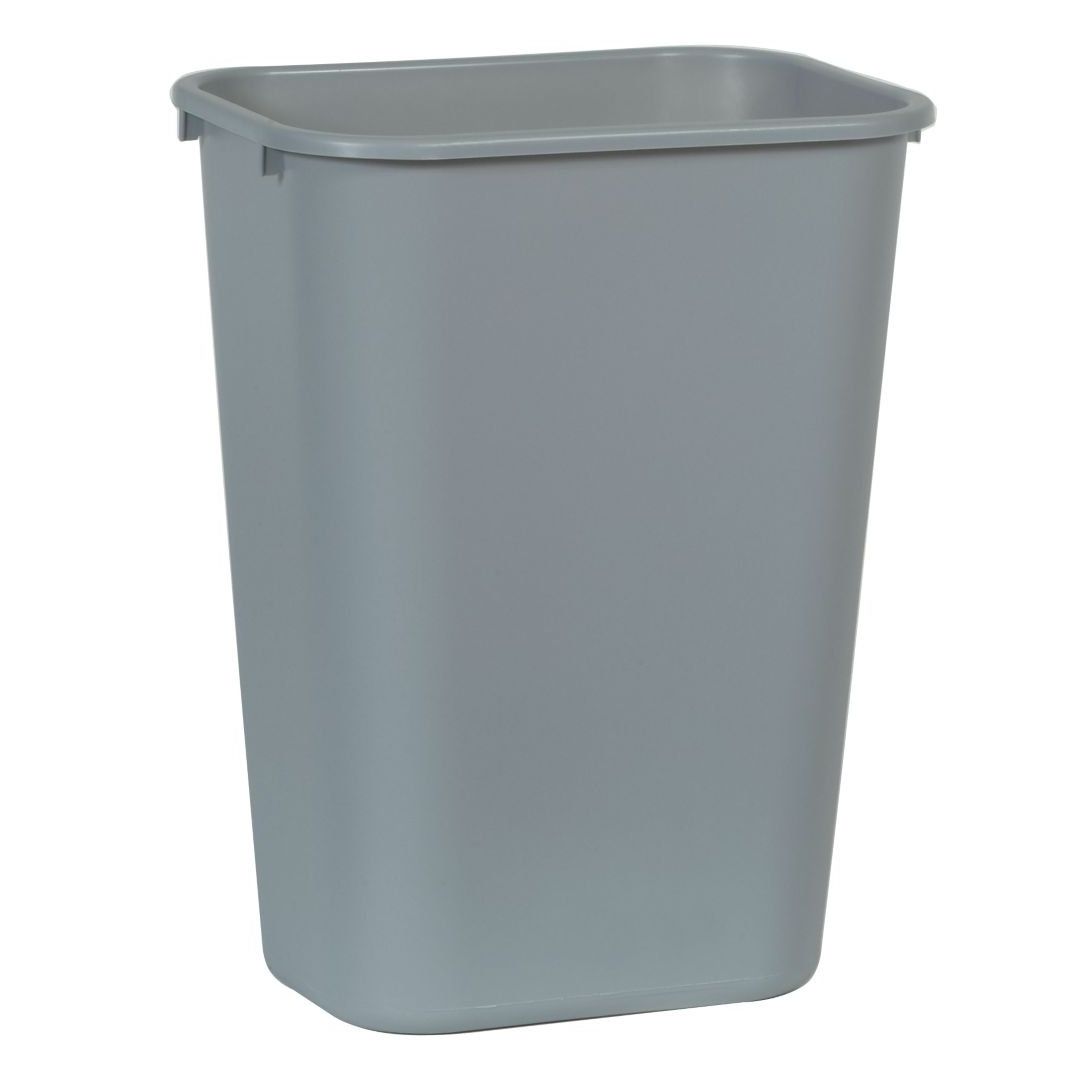 39 L Rectangular Wastebasket - Grey