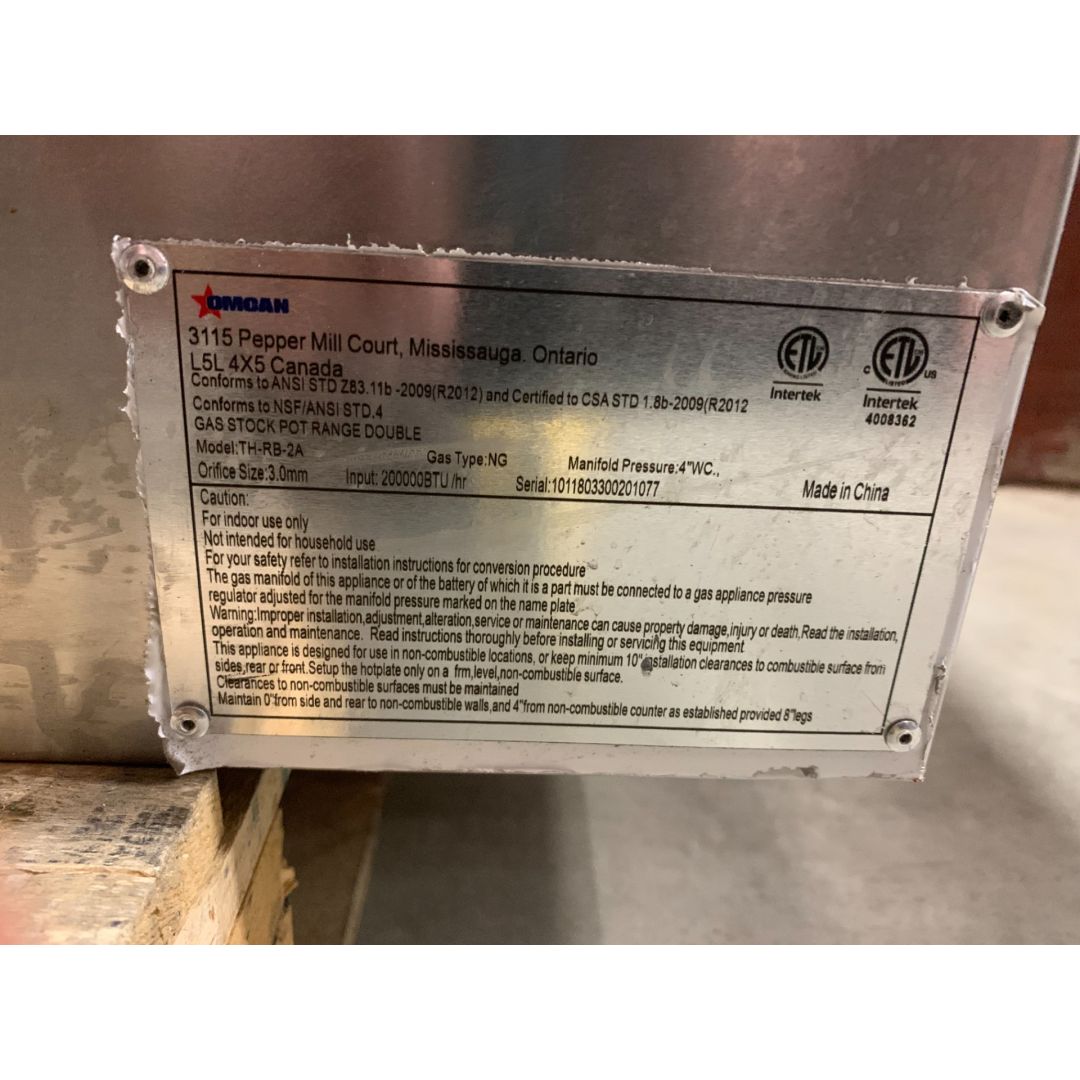 18" Natural Gas Hot Plate - 200,000 BTU (Damaged)
