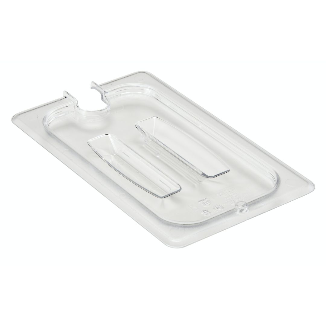 Camwear Clear Lid with Handle and Spoon Notch - 1/3