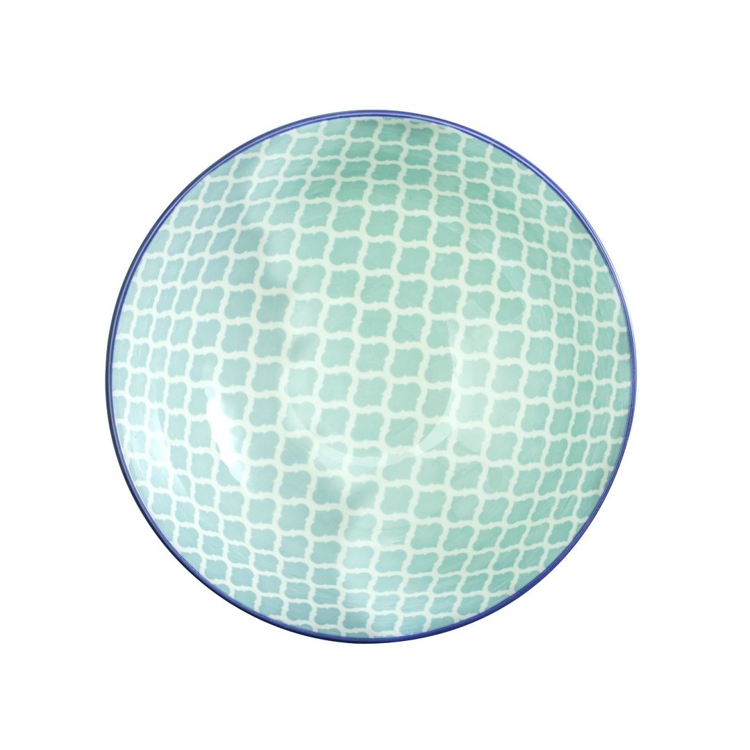 Bol sur pied rond 34 oz - Aster turquoise