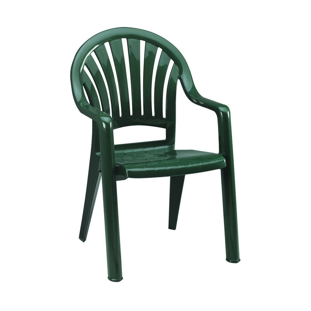 Chaise en résine avec appuis-bras Pacific - Vert amazone