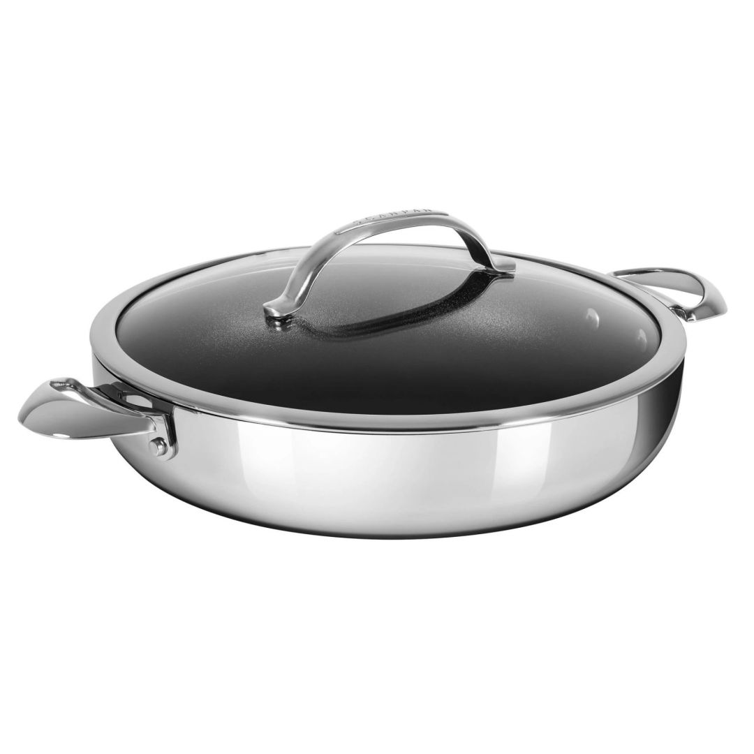 12.5" Stainless Steel Chef Pan with Lid - HaptIQ