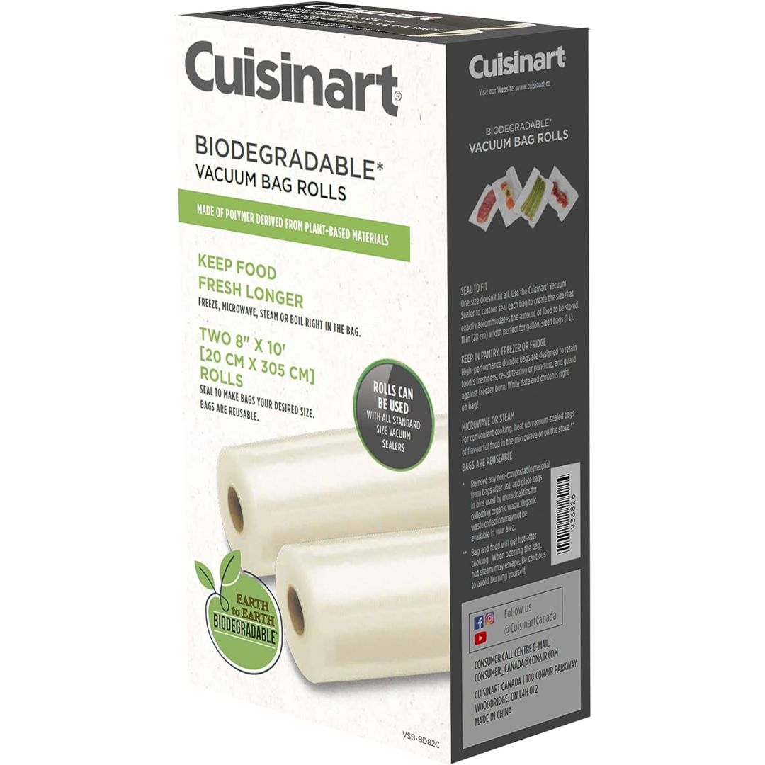 Biodegradable bag for vacuum food packaging