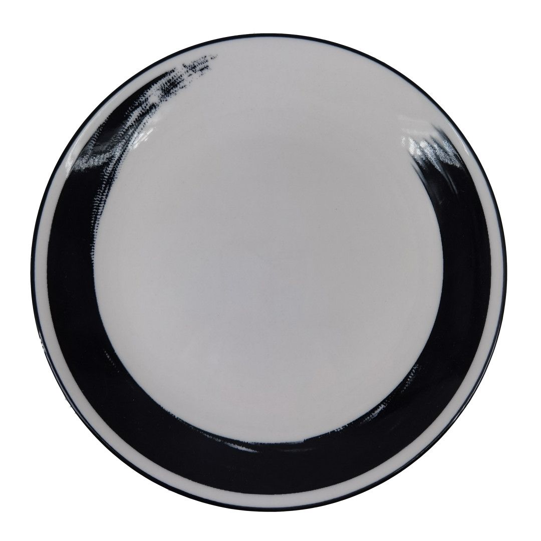 Assiette ronde 8" - Ink White Moon
