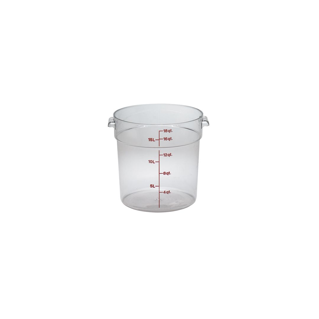17.2 L Round Graduated Container - Clear