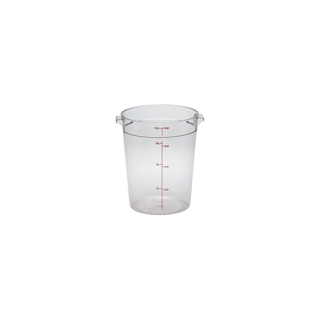 7.6 L Round Graduated Container - Clear