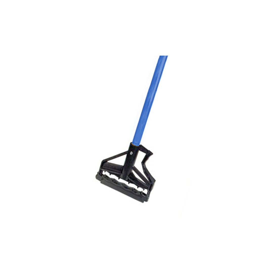 Blue mop handle