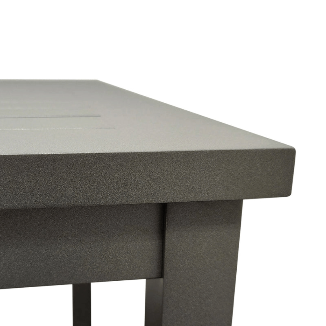Sigma 51" x 28" Rectangular Bar Height Aluminium Table - Volcanic Black