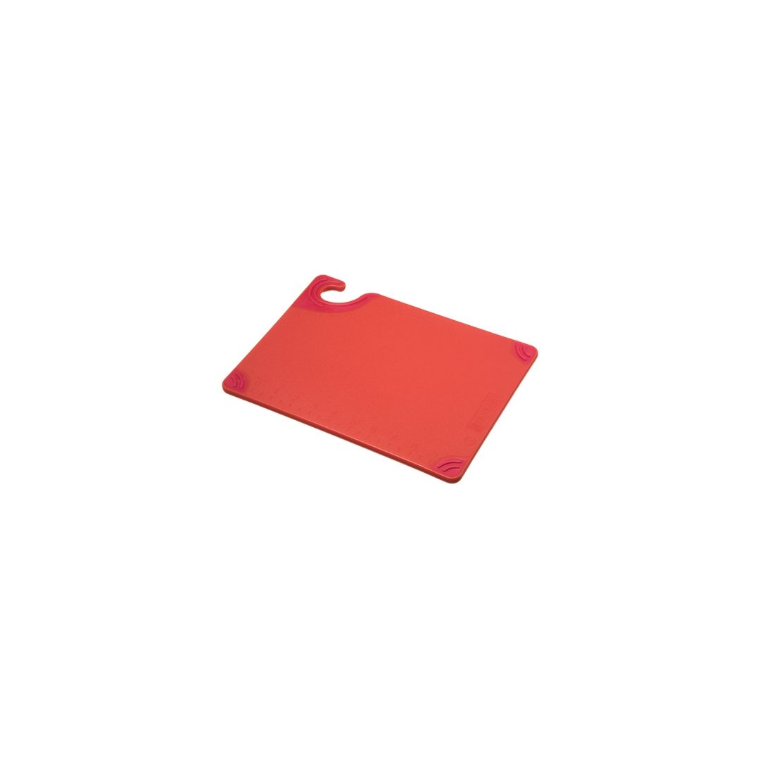 Planche à découper en copolymère Saf-T-Grip 12" x 9" - Rouge