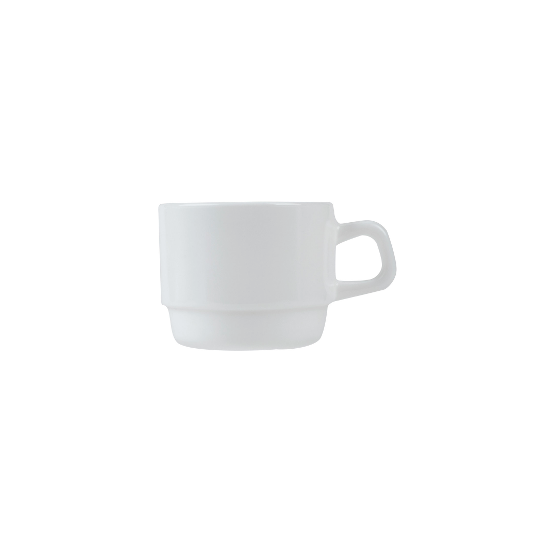 8 oz Glass Stacking Cup - Opal Restaurant White