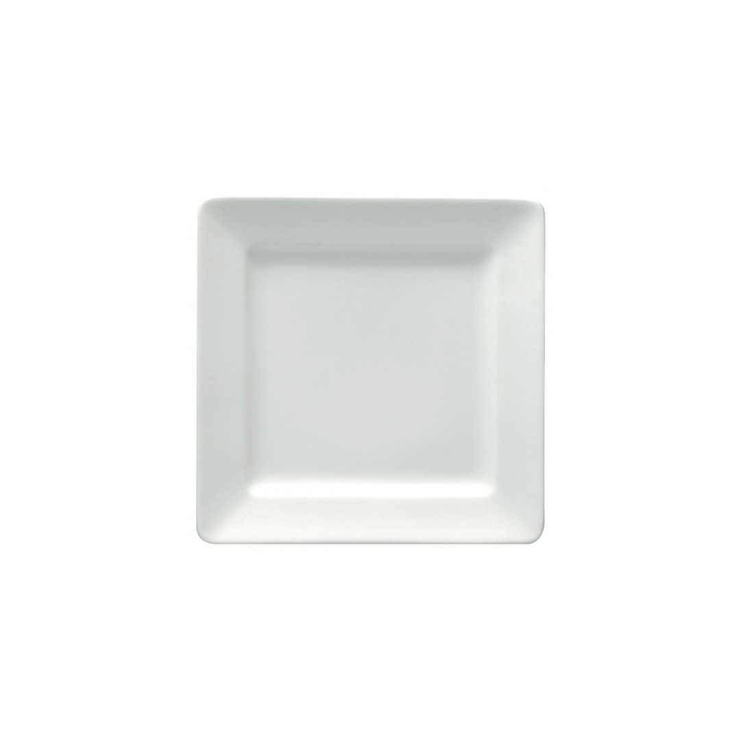 7.25" Square Plate - Bright White Ware