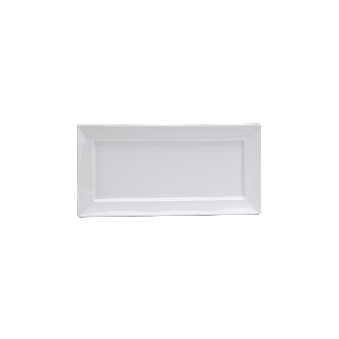 14.25" x 6.25" Rectangular Plate - Bright White Ware