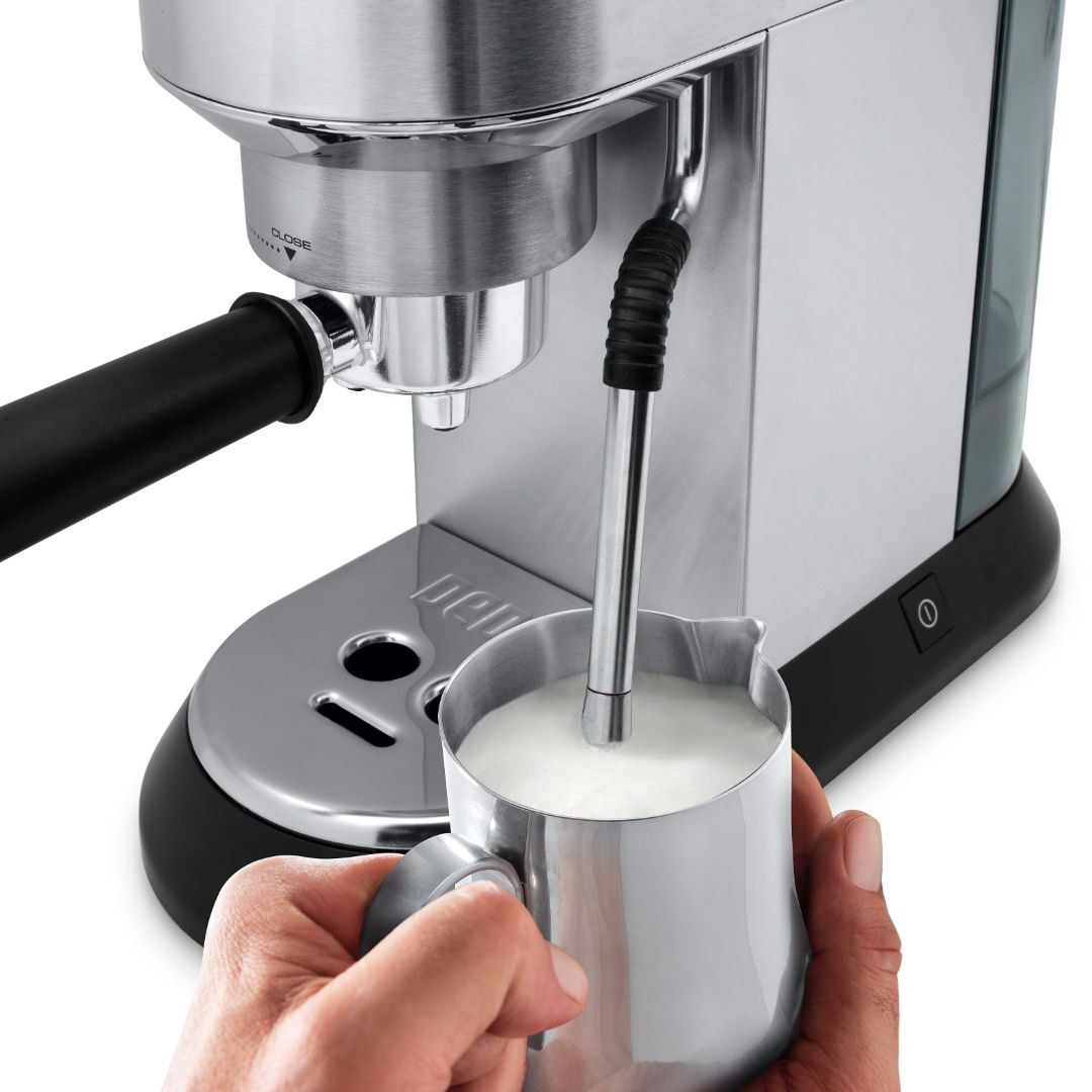 Dedica Arte Manual Coffee Machine - Silver