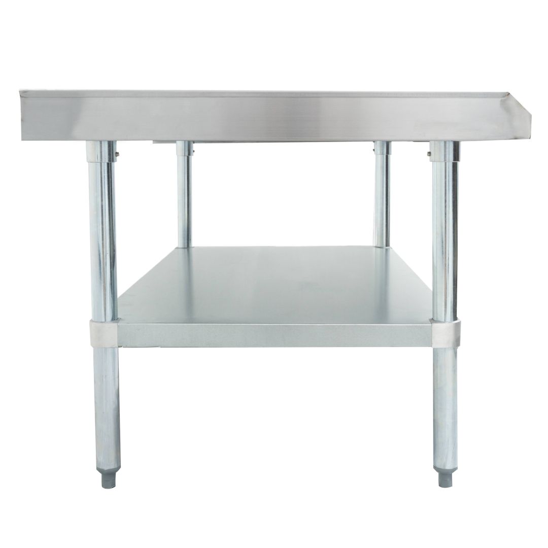 Stainless Steel Equipment Stand with Galvanized Steel Undershelf and Legs - 24" x 48"