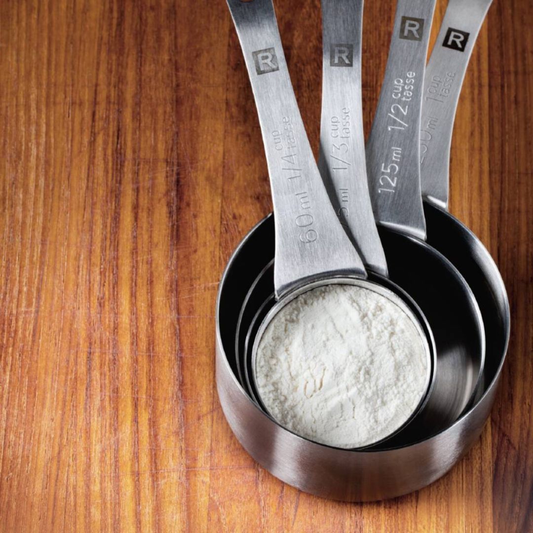 Set of Four Stainless Steel Measuring Cups