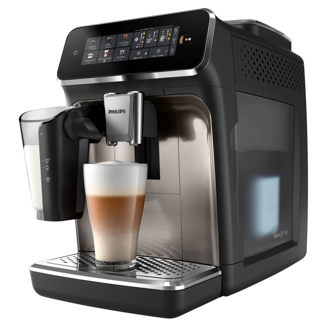 Machine à café automatique série 3300 avec LatteGo - Noir/Chrome
