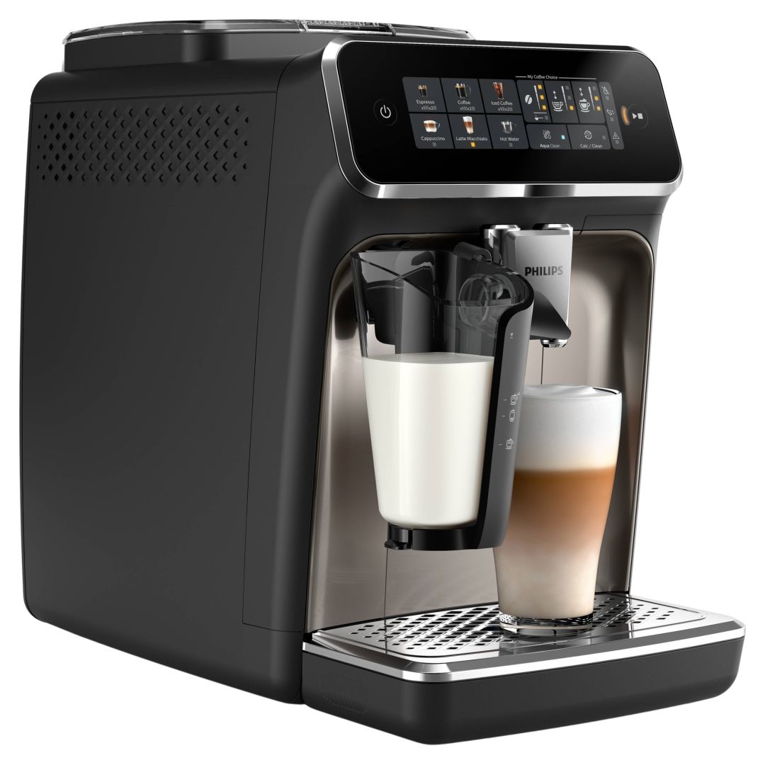 Machine à café automatique série 3300 avec LatteGo - Noir/Chrome